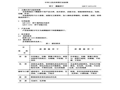 QB/T 1433.4-1992 饼干 薄脆饼干