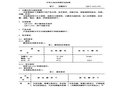 QB/T 1433.3-1992 饼干 发酵饼干