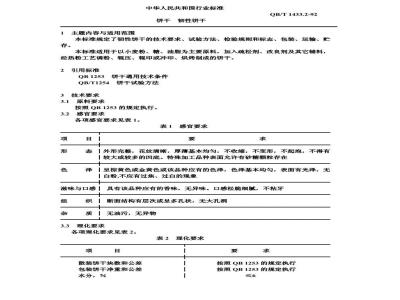 QB/T 1433.2-1992 饼干 韧性饼干