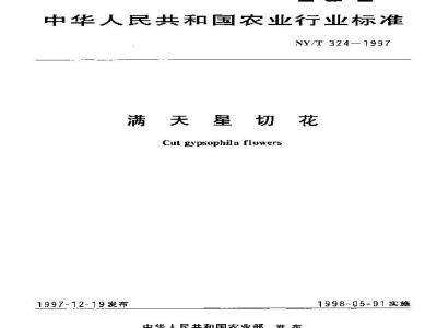 NY/T 324-1997 满天星切花