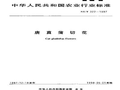 NY/T 322-1997 唐菖蒲切花