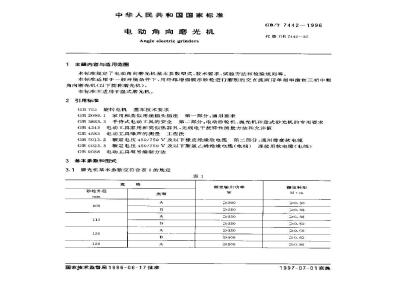 GB/T 7442-1996 电动角向磨光机