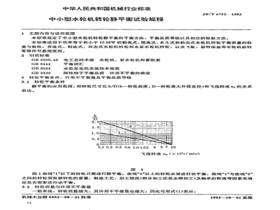 JB/T 6752-1993 Specification for static balance test of small and medium-sized turbine runners