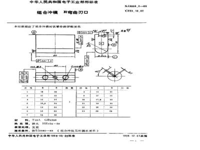 SJ 3009.2-1988 组合冲模 Ｒ弯曲刃口