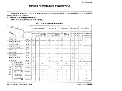 SJ 2660-1986 软钎焊用树脂系焊剂试验方法