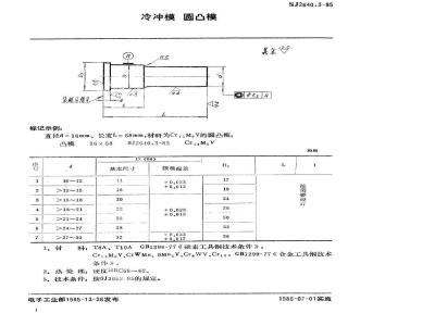 SJ 2640.3-1985 冷冲模 圆凸模