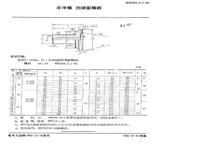 SJ 2638.7.1-1985 冷冲模 凹球面模柄