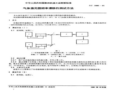 SJ 1880-1981 气体激光器频率漂移的测试方法
