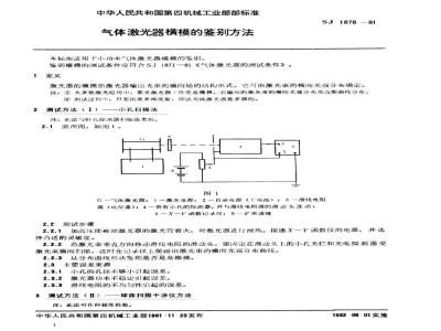 SJ 1878-1981 气体激光器横模的鉴别方法