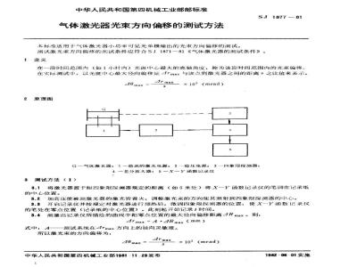 SJ 1877-1981 气体激光器光束方向偏移的测试方法