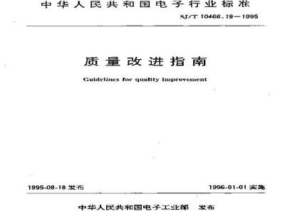 SJ/T 10466.19-1995 质量改进指南