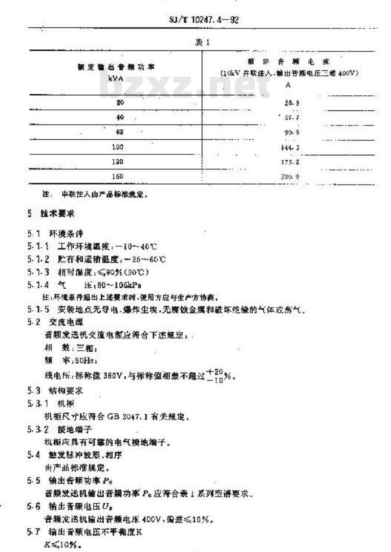 SJ/T 10247.4-1992 音频电力负荷控制系统 音频发送机通用规范 SJ/T 10247.4-1992 音频电力负荷控制系统 音频发送机通用规范