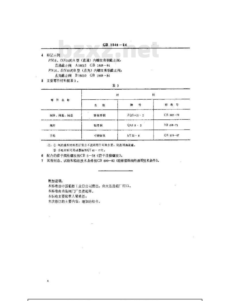 GB 1848-1984 船用内螺纹青铜截止阀 GB 1848-1984 船用内螺纹青铜截止阀