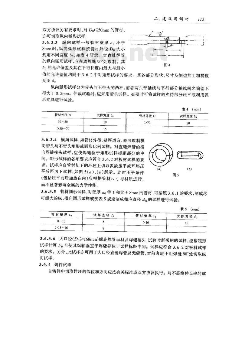 GB/T 6397-1986 金属拉伸试验试样