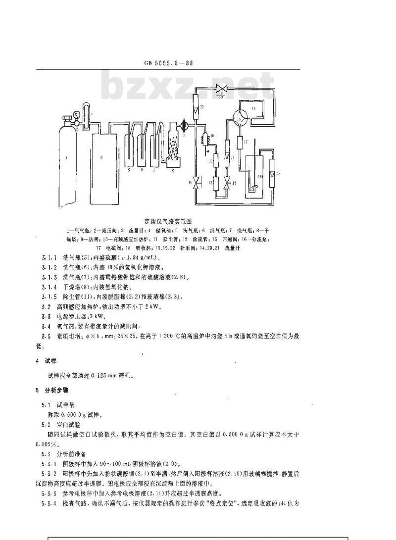 GB/T 5059.8-1988 钼铁化学分析方法 库仑法测定碳量 GB/T 5059.8-1988 钼铁化学分析方法 库仑法测定碳量