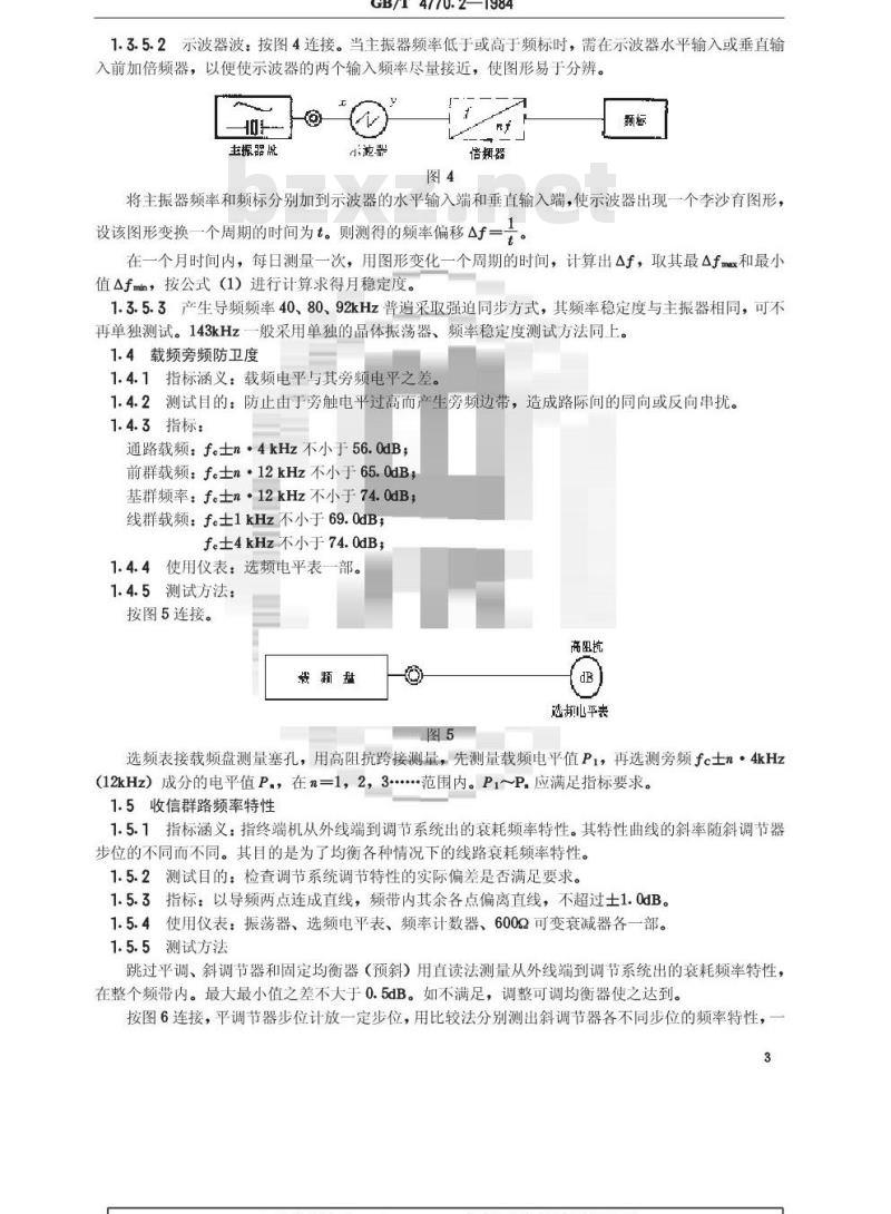 GB/T 4770.2-1984 明线12路载波电话设备主要性能的测试方法 GB/T 4770.2-1984 明线12路载波电话设备主要性能的测试方法