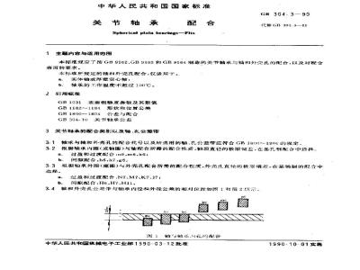 GB/T 304.3-1990 关节轴承配合