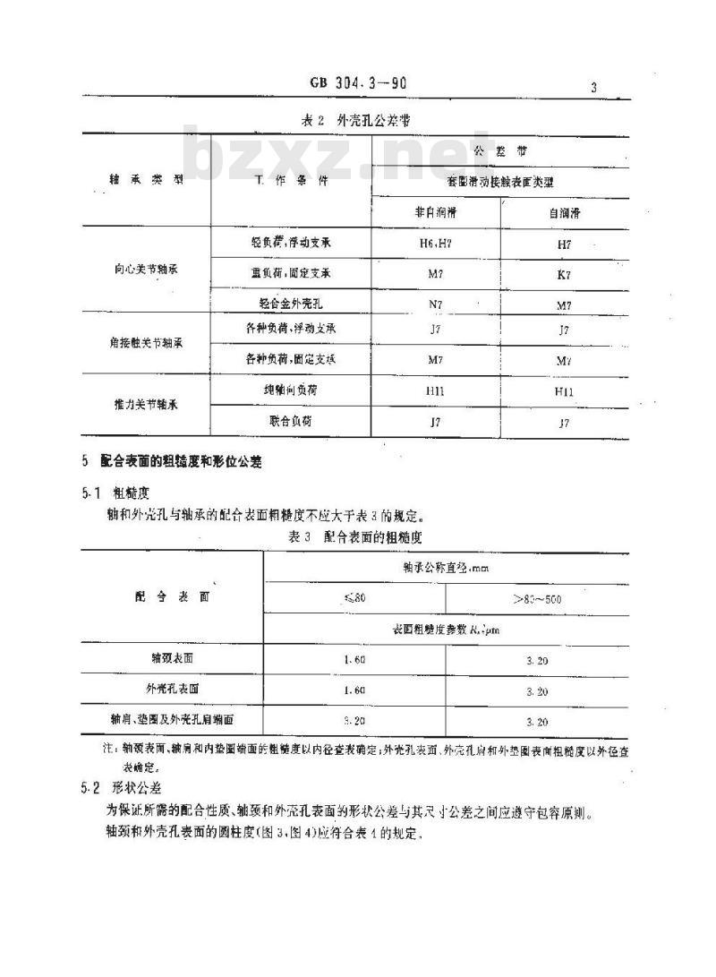 GB/T 304.3-1990 关节轴承配合 GB/T 304.3-1990 关节轴承配合