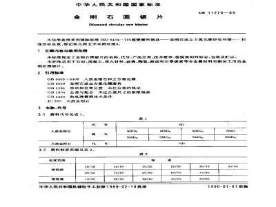 GB/T 11270-1989 金刚石圆锯片