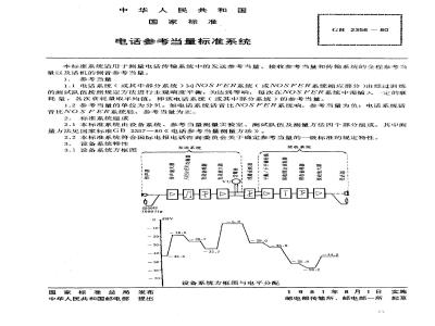 GB 2356-1980 电话参考当量标准系统