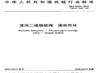 JB/T 5922-2005 液压二通插装阀 图形符号