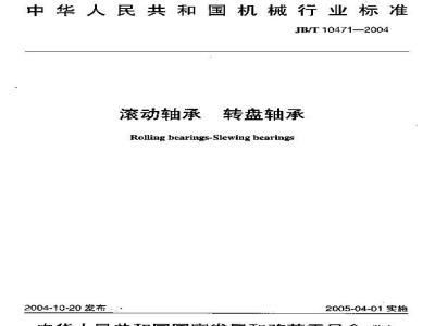 JB/T 10471-2004 滚动轴承 转盘轴承