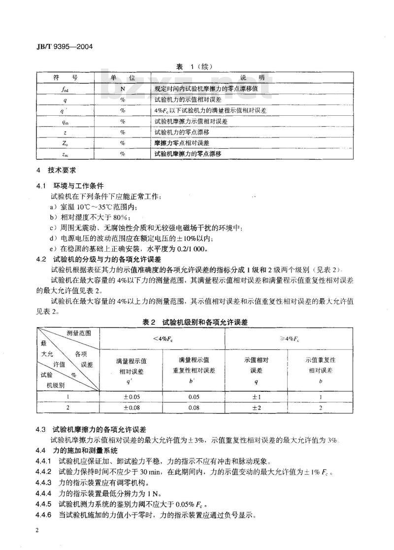 JB/T 9395-2004 四球摩擦试验机 技术条件 JB/T 9395-2004 四球摩擦试验机 技术条件