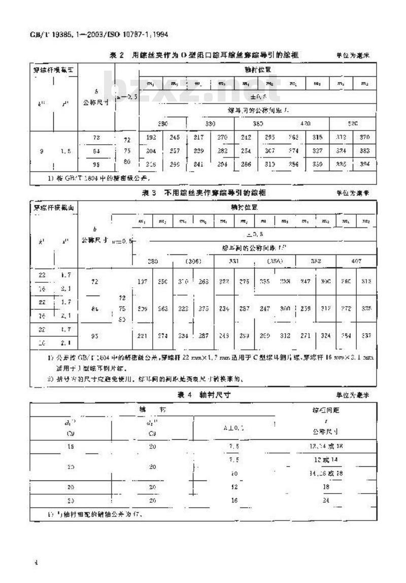 GB/T 19385.1-2003 纺织机械与附件 综框 第1部分:穿综杆用托座固定于综框横梁 相关尺寸 GB/T 19385.1-2003 纺织机械与附件 综框 第1部分:穿综杆用托座固定于综框横梁 相关尺寸