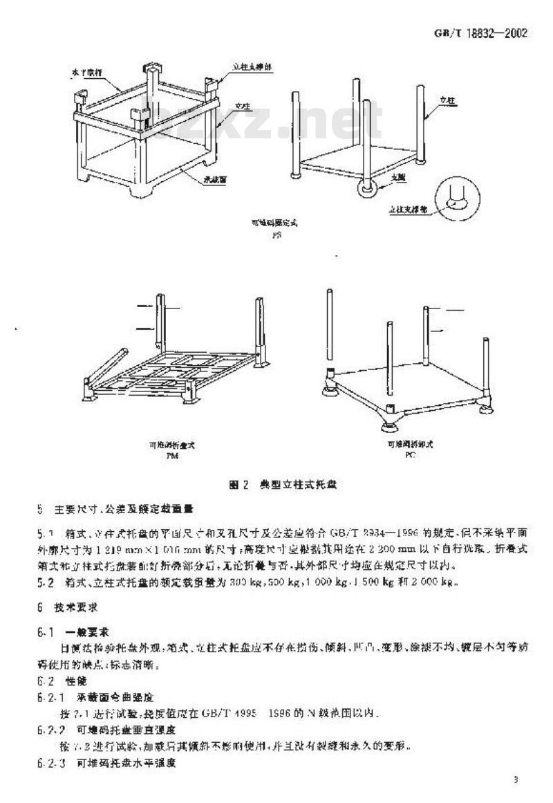 GB/T 18832-2002 箱式、立柱式托盘 GB/T 18832-2002 箱式、立柱式托盘