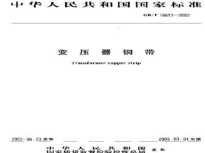 GB/T 18813-2002 变压器铜带