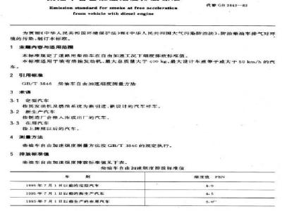 GB 14761.6-1993 柴油车自由加速烟度排放标准