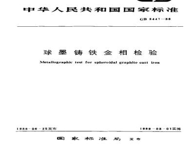 GB 9441-1988 球墨铸铁金相检验