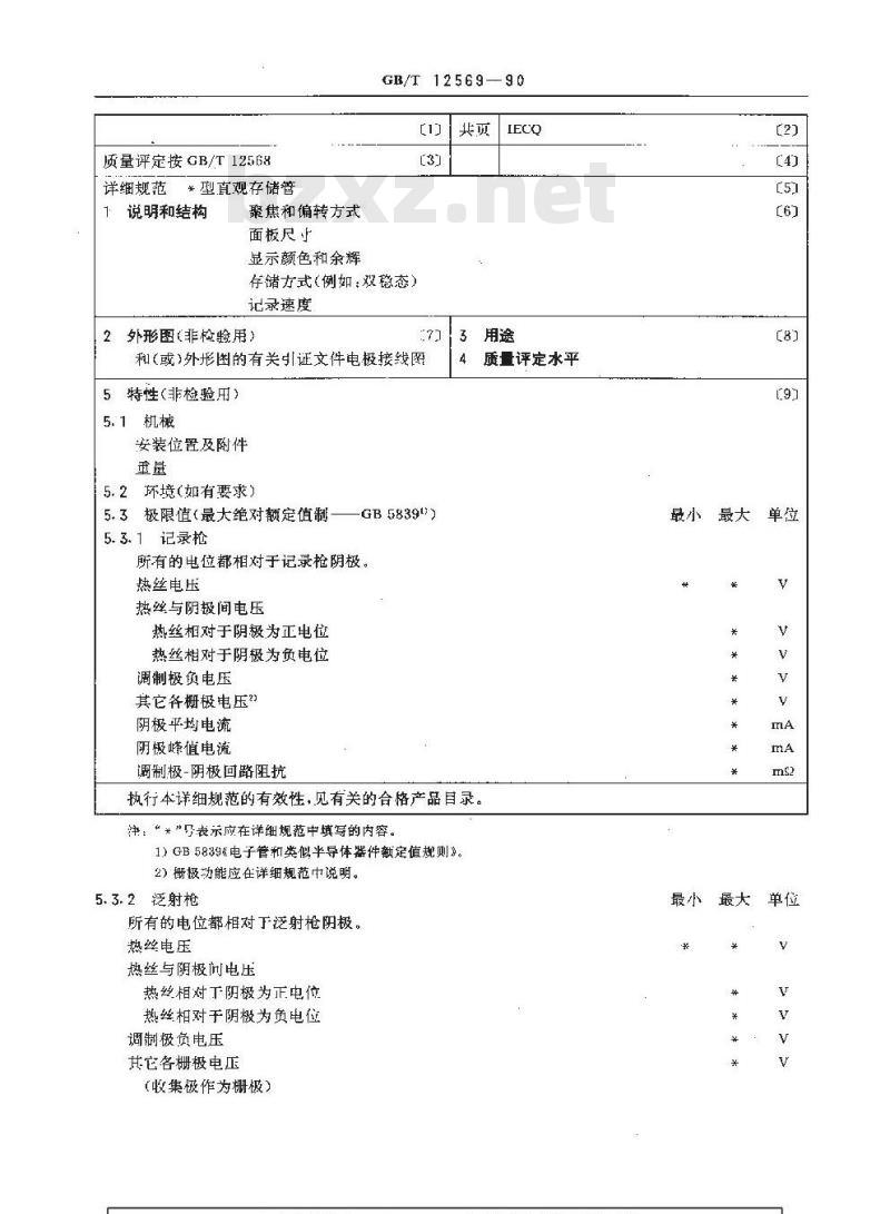 GB/T 12569-1990 直观存储管空白详细规范(可供认证用) GB/T 12569-1990 直观存储管空白详细规范(可供认证用)