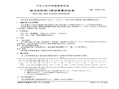 GB/T 12223-1989 部分回转阀门驱动装置的连接