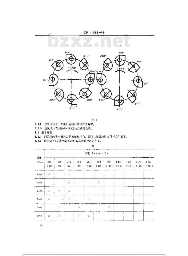 GB 11866-1989 船用后向式离心通风机 GB 11866-1989 船用后向式离心通风机