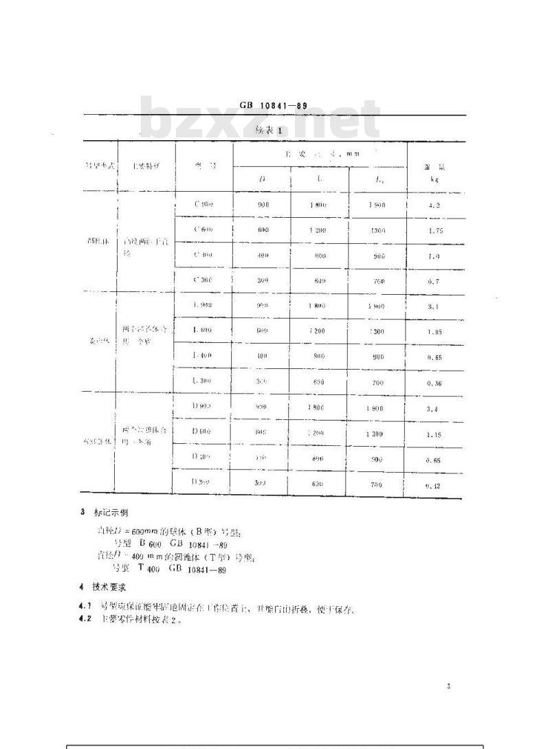 GB 10841-1989 船用号型 GB 10841-1989 船用号型