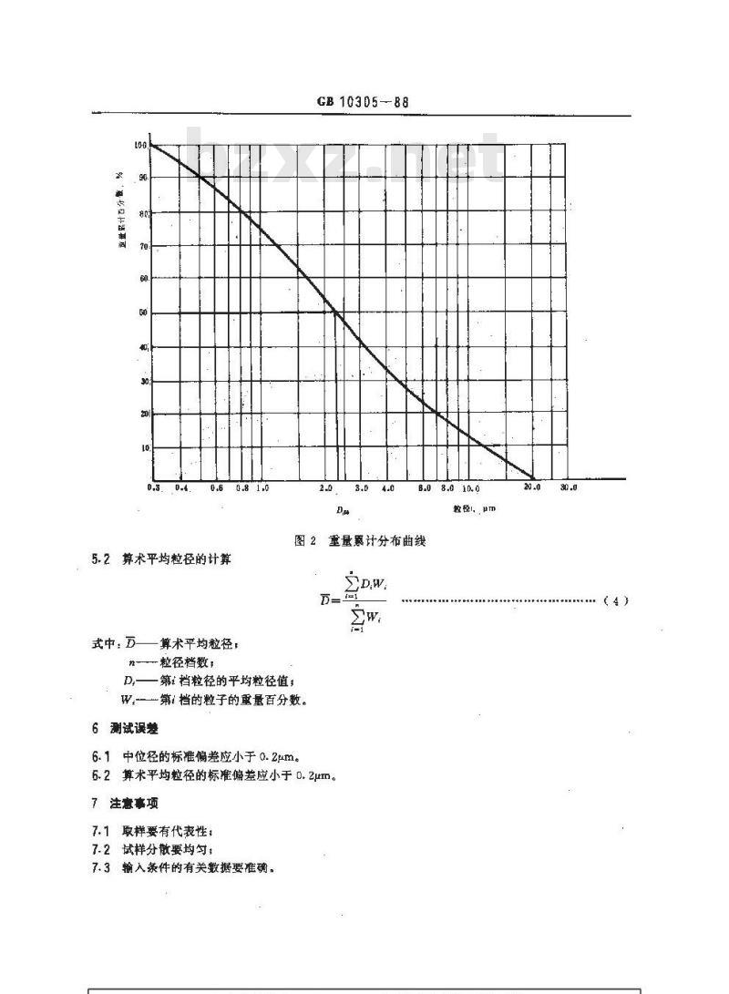 GB/T 10305-1988 阴极碳酸盐粒度分布的测定 离心沉降法 GB/T 10305-1988 阴极碳酸盐粒度分布的测定 离心沉降法