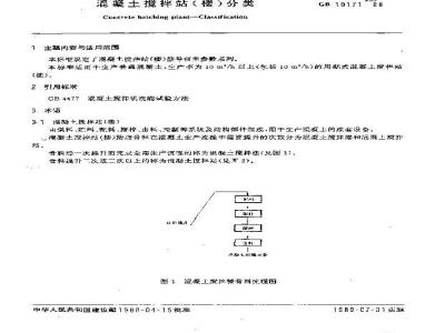 GB/T 10171-1988 混凝土搅拌站(楼)分类