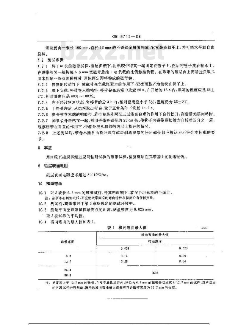 GB/T 9712-1988 未记录计测磁带的物理性能和测试方法 GB/T 9712-1988 未记录计测磁带的物理性能和测试方法