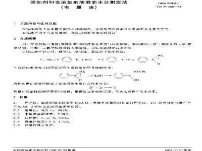 SH/T 0255-1992 添加剂和含添加剂润滑油水分测定法(电量法)