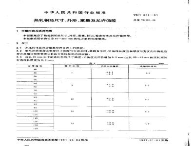 YB/T 002-1991 热轧钢坯尺寸、外形、重量及允许偏差