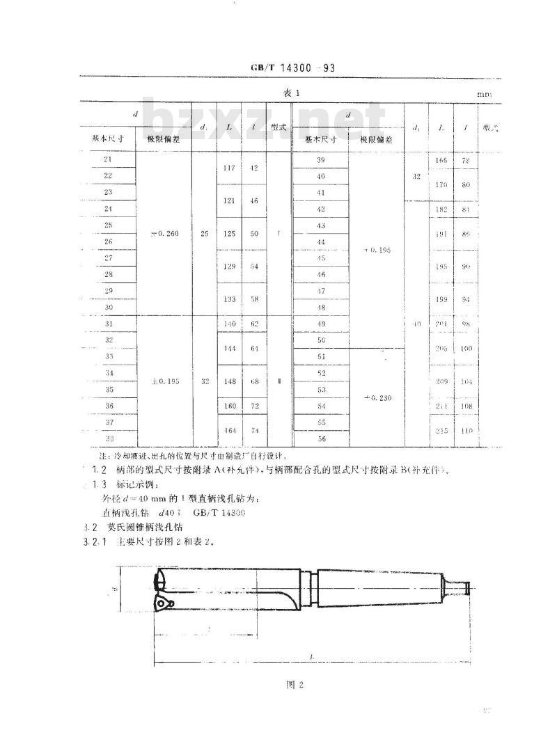 GB/T 14300-1993 可转位直沟浅孔钻 GB/T 14300-1993 可转位直沟浅孔钻