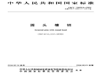 GB/T 13829.8-2004 圆头槽销