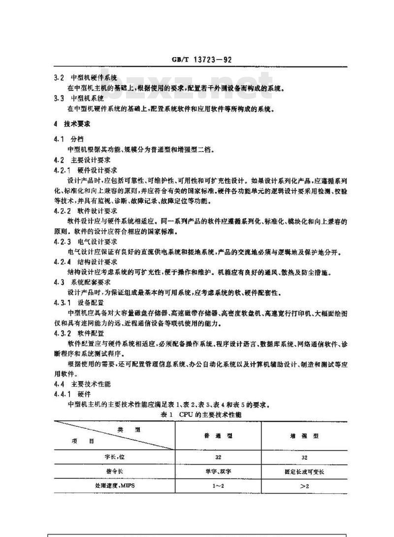 GB/T 13723-1992 中型数字电子计算机通用技术条件 GB/T 13723-1992 中型数字电子计算机通用技术条件