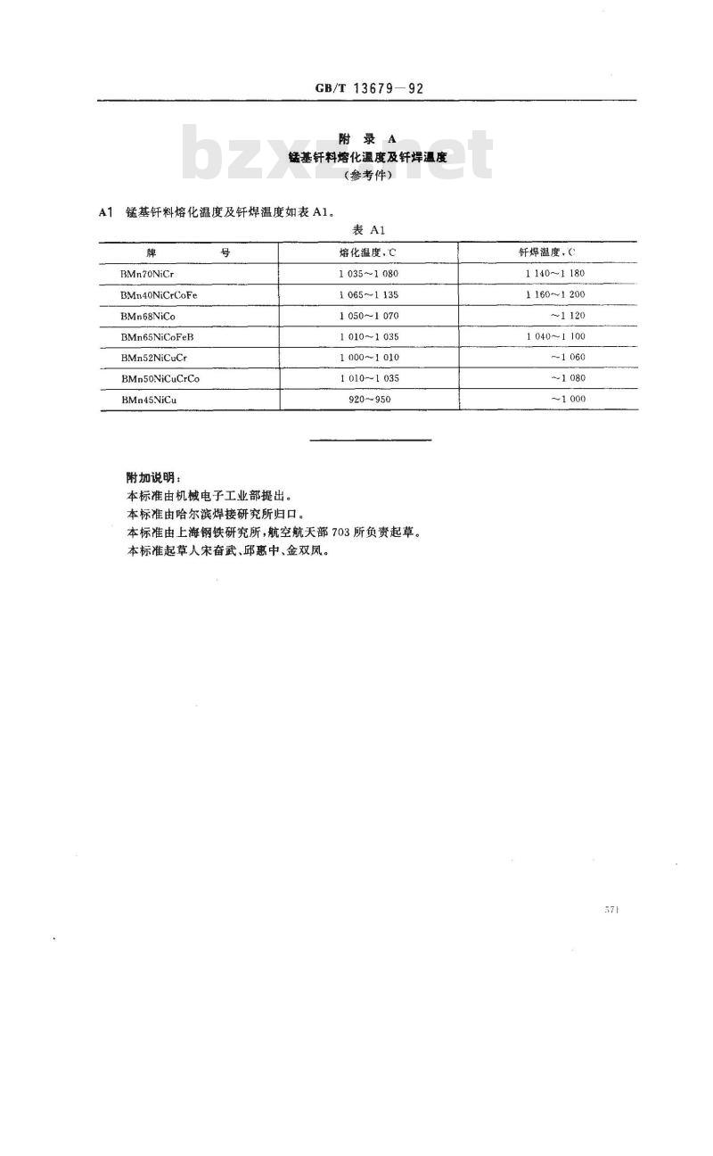 GB/T 13679-1992 锰基钎料 GB/T 13679-1992 锰基钎料