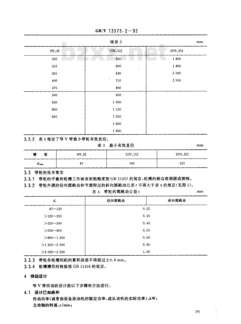 GB/T 13575.2-1992 带传动--窄V带传动 GB/T 13575.2-1992 带传动--窄V带传动