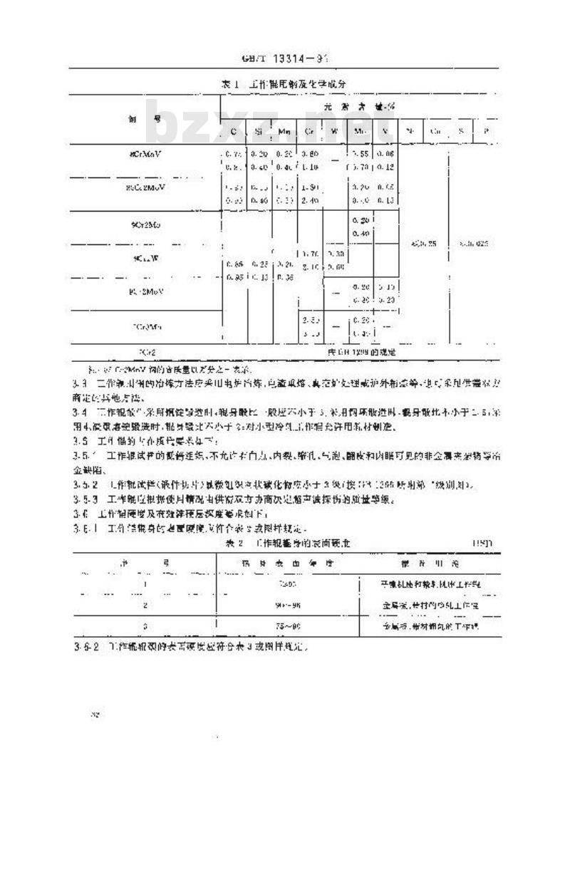 GB/T 13314-1991 锻钢冷轧工作辊通用技术条件 GB/T 13314-1991 锻钢冷轧工作辊通用技术条件