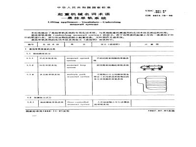 GB/T 6974.15-1986 起重机械名词术语 悬挂单轨系统