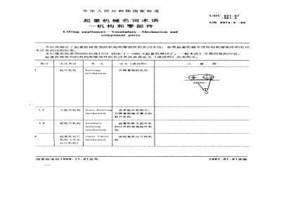 GB/T 6974.4-1986 起重机械名词术语 机构和零部件