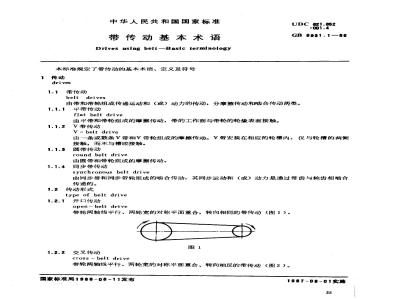 GB/T 6931.1-1986 带传动基本术语